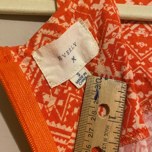 Orange Aztec print fit and flare dress - Picture 3 of 5